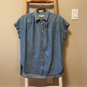 Madewell Denim Short Sleeve Blouse